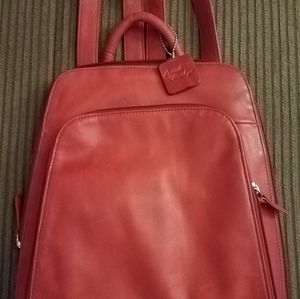 Osgoode Marley red leather backpack excellent cond